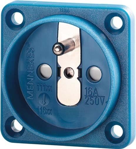 Produktbild Mennekes MEN 11661 16A2P+E 230V SCHUKO-Anbau-Steckdose blau