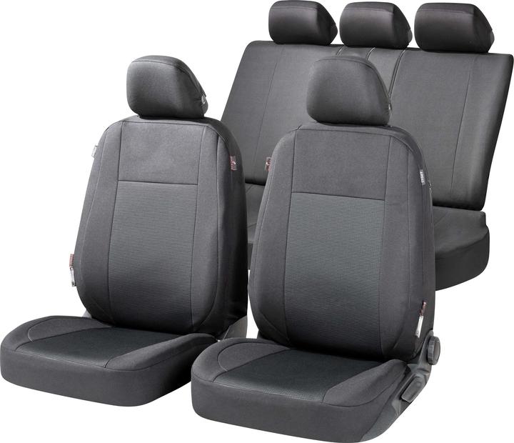 Produktbild Walser Autositzbezug ZIPP-IT Premium Ardwell, PKW-Schonbezüge Komplettset mit Reiverschluss-System schwarz