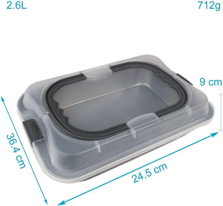 Produktbild Intirilife Backblech mit Abdeckhaube Antihaft mit Tragegriff