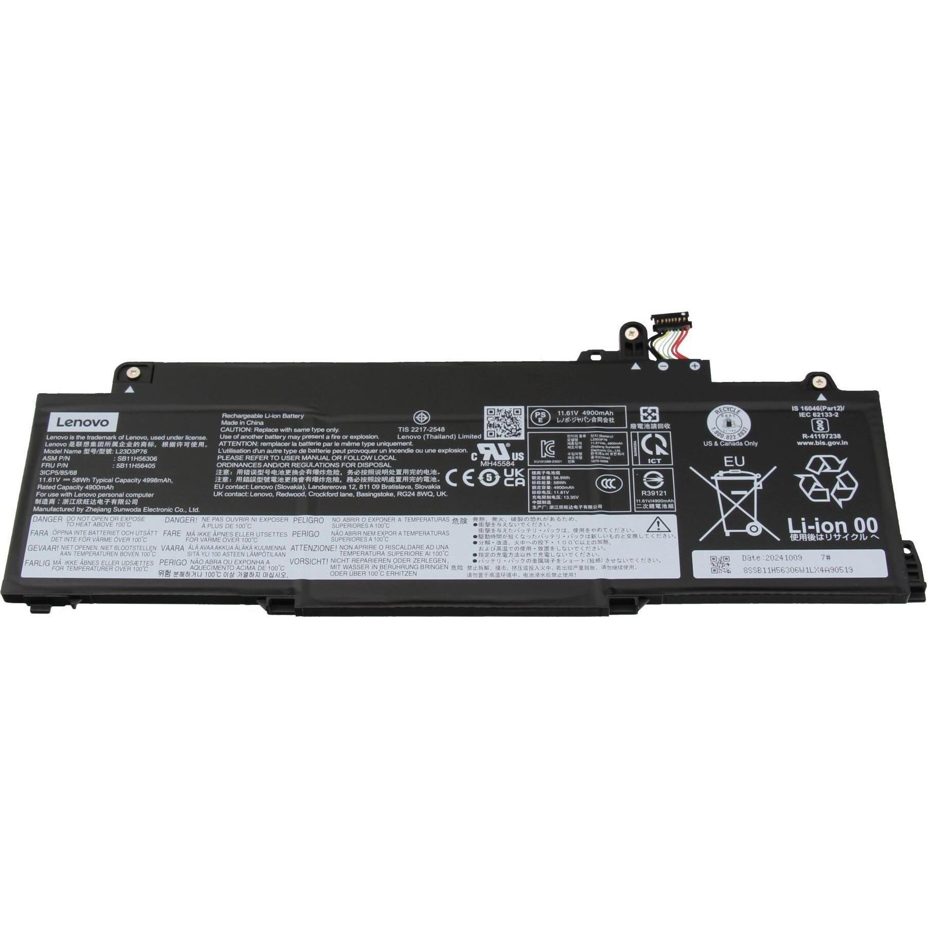 Lenovo SB11M89896 (3 Zellen, 4998 mAh), Notebook Akku