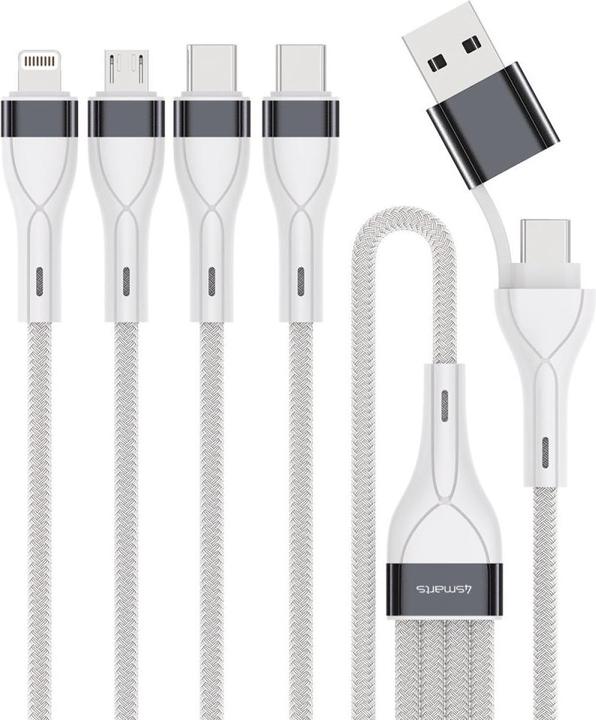 Produktbild 4smarts USB-C/A Mulit-Ladekabel 4 in 2 25 cm (0.25 m)