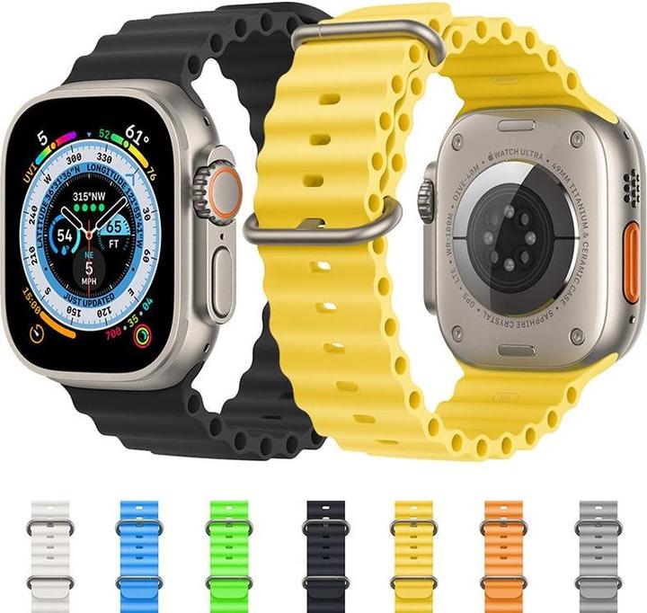 Image du produit PhoneLook Bracelet en caoutchouc silicone ondulé Ultra 49 mm (49 mm, Caoutchouc / silicone)