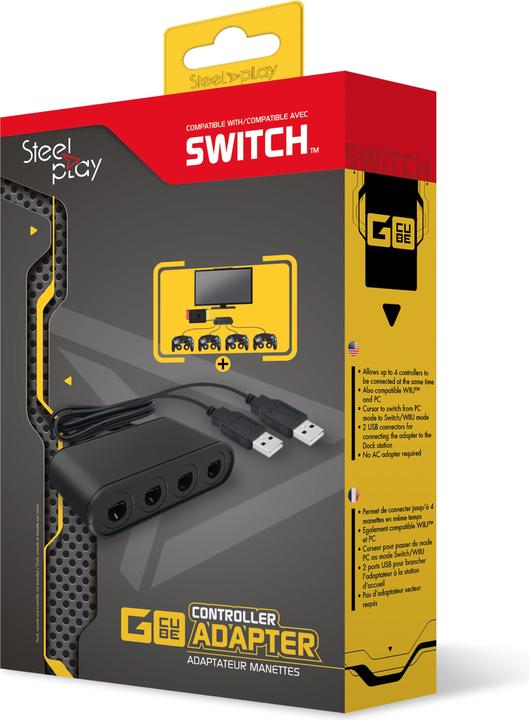 Immagine prodotto Steelplay Adattatore per controller GameCube -neliporttinen adapteri, Switch (Switch)