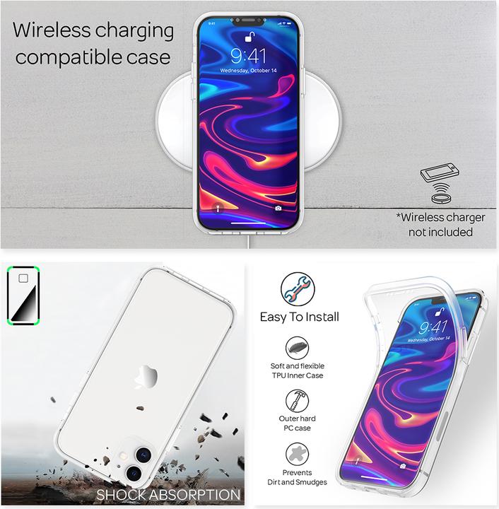 Actual product image Nalia 360° mobile phone cover (Apple iPhone 12, Apple iPhone 12 Pro)