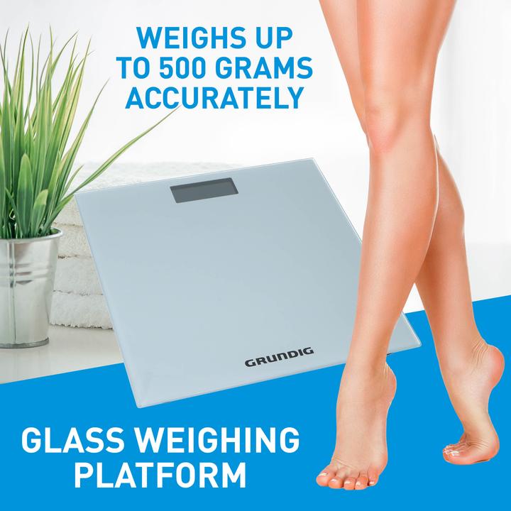 Produktbild Grundig Body scale silver 28x28x2,2cm (180 kg)