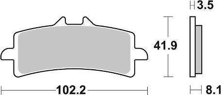 Produktbild SBS Bremsbelag Road Racing Sinter (Sintermetall)