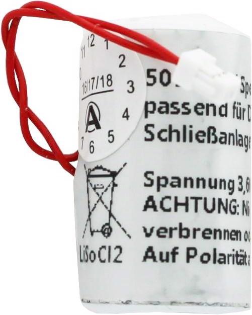 Produktbild AccuCell Ersatzbatterie für DOM Protector (1 Stk., 1/2 AA, 1100 mAh)