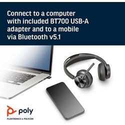 Actual product image Poly Headset Voyager Focus 2 MS (Wireless, Cable, USB-A)