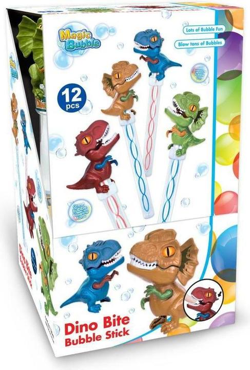 Actual product image Magic Bubble Dino Bite Bubble Stick assorted