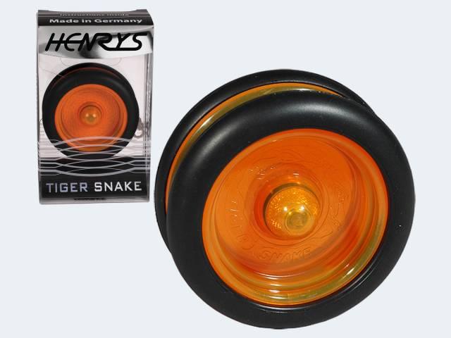 Produktbild Henrys A00030-1213 Yo- Yo Tiger Snake Ø 61 mm, B 27 mm, 50 g, schw./orange (farblich sortiert)