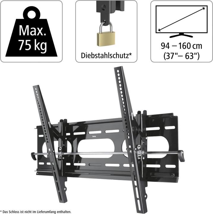 Actual product image Hama Tilt (Wall, 63", 75 kg)