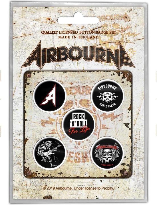 Produktbild Airbourne Abzeichen Boneshaker 5erPack Kunststoff Metall