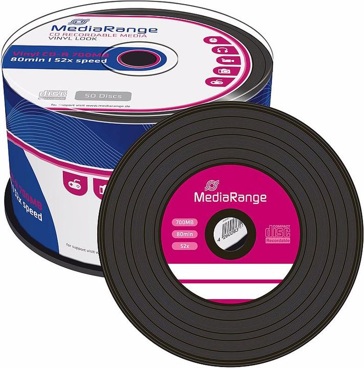 Produktbild MediaRange Vinyl-Look CD-R, 50er-Spindel (50 x)
