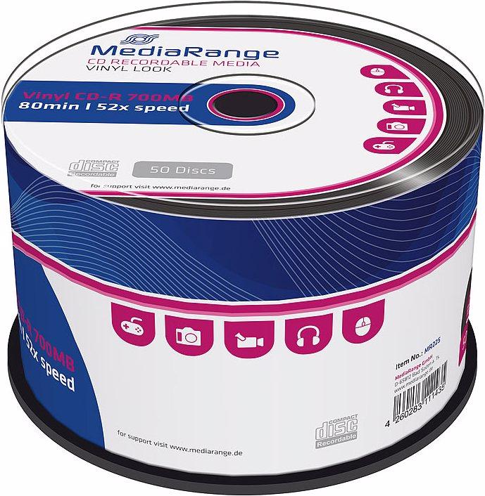Produktbild MediaRange Vinyl-Look CD-R, 50er-Spindel (50 x)