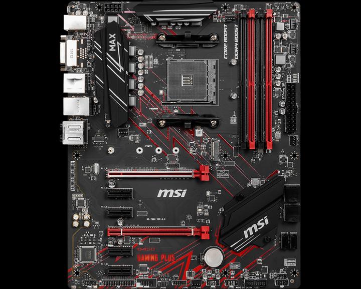 Actual product image MSI B450 Gaming Plus MAX (AM4, AMD B450, ATX)