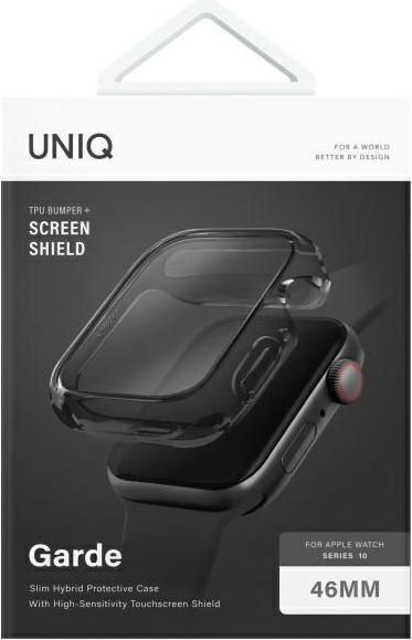 Actual product image Uniq Garde case for Apple Watch 46 mm - smoked