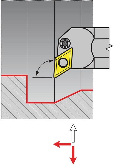 Actual product image Tecwerk Boring bar A40T-PDUNR 15 nickel-plated right with inner cooling