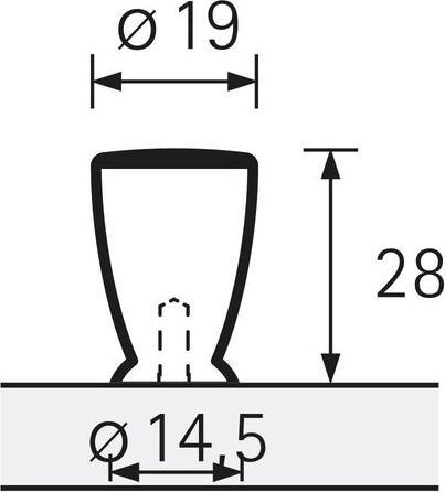 Productafbeelding Hettich Meubelknop Novae ø 19 mm, gegoten zink, mat vernikkeld