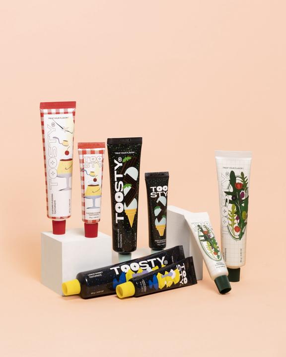 Actual product image Toosty custard pudding toothpaste