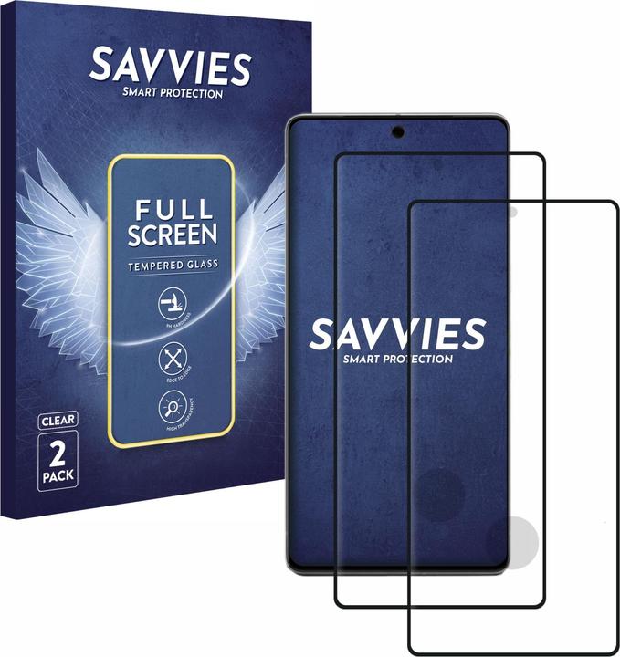 Actual product image Savvies Full-screen armoured glass screen protector (2 Piece, Google Pixel 7 Pro)