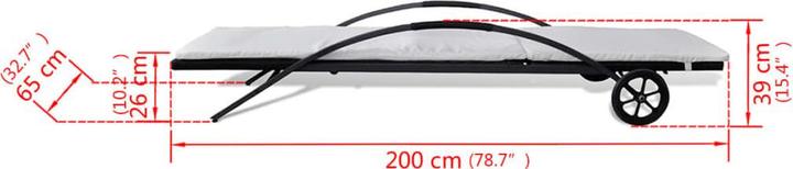 Produktbild vidaXL Liegestuhl (200 cm)
