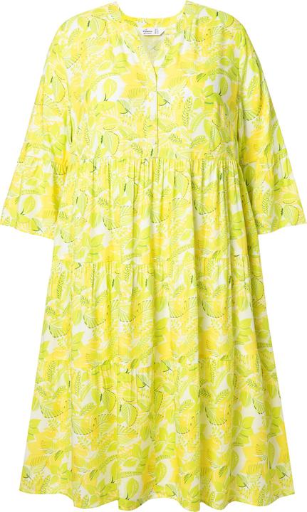 Produktbild Miamoda Kleid, A-Linie, Blätter-Muster, Volants (42)