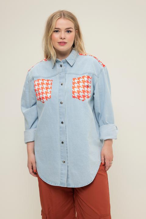 Produktbild Studio Untold Jeanshemd, oversized, Patches, Hemdkragen, Langarm (42, 44)