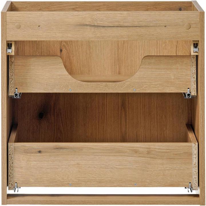 Actual product image En.Casa Waschbeckenunterschrank Newport 60x60x40cm Eichenoptik/Schwarz (60 x 39 x 57 cm)