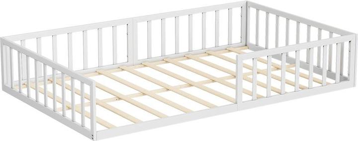 VitaliSpa Bodenbett aus Metall Minno, Weiss, 205 x 125 cm ohne Matratze