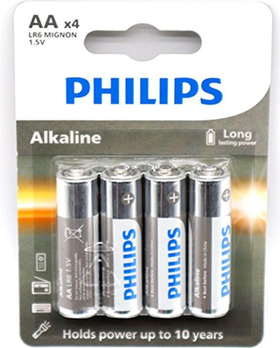 Actual product image Philips Alkaline Pila AA Lr6 Blister*4 (4 pcs., AA)