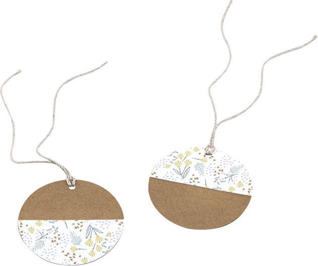 Artoz Etichetta regalo in carta kraft rotonda 6 pezzi (6x)