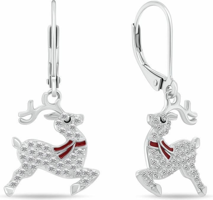 Immagine prodotto Brilio Verspielte Silberohrringe Reindeer EA1246W (Argento)