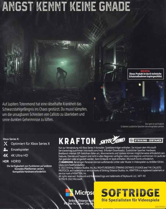 Actual product image Skybound The Callisto Protocol (Xbox Series X, DE)
