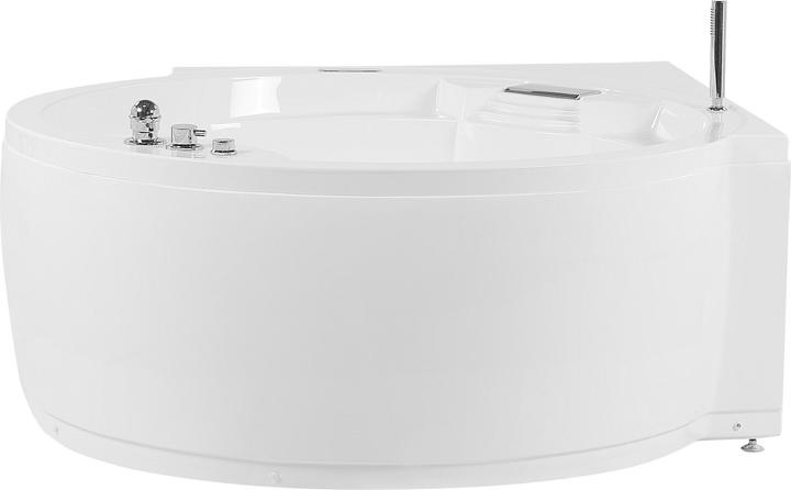Image du produit Beliani Baignoire-jacuzzi avec haut-parleur Bluetooth blanc modèle d'angle 150 x 114 cm MILANO (181 cm, 150 cm)
