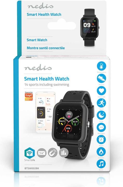 Image du produit Nedis Smartwatch - écran LCD, IP68, autonomie maximale : 7200 min, Android™ / IOS (37 mm)