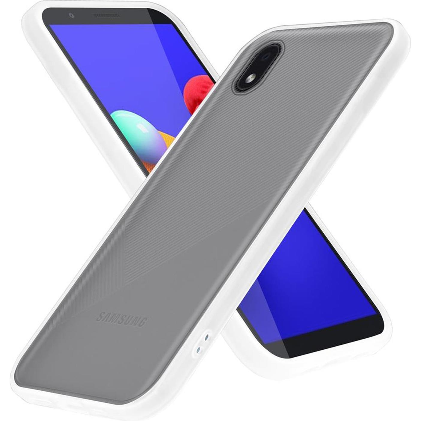 Cadorabo Hybrid Matt Cover (Samsung Galaxy A01 Core), Smartphone Hülle, Transparent