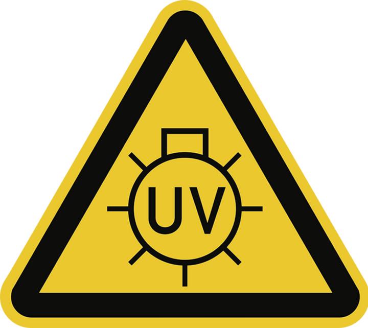 Immagine prodotto Moravia Cartello di avvertimento per radiazioni UV Foil, 100 mm