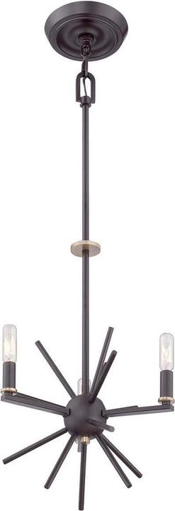 Elstead Lighting Carnegie Lustre E14 triple bronze occidental (33 cm)