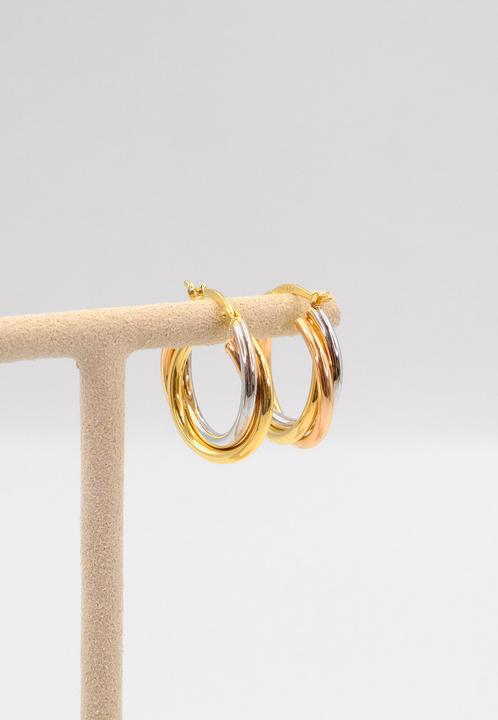 Image du produit Muau Créoles (750, Or blanc, Or jaune 18 carats)