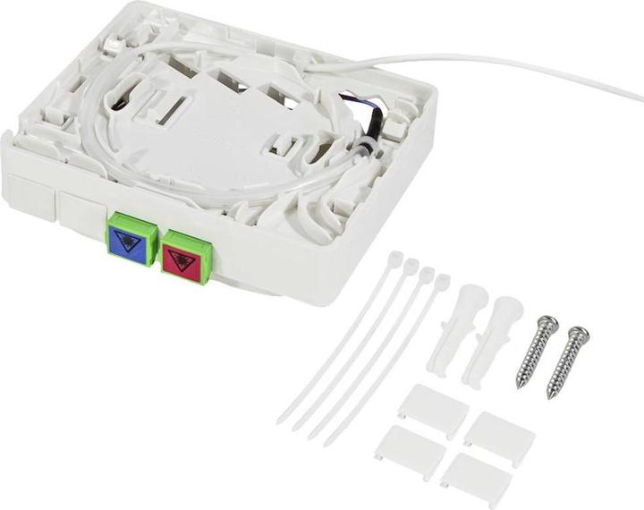 Actual product image LogiLink FTTH splice box, 2x SC/APC, 30 m laying cable, white (Splice box)