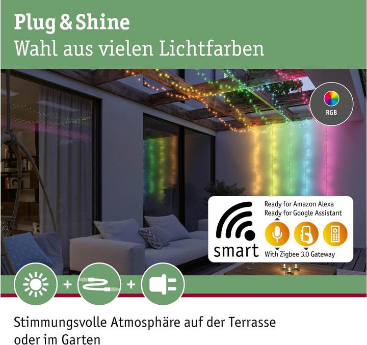 Produktbild Paulmann Outdoor Plug & Shine Lichterkette Yuna (7.40 m)