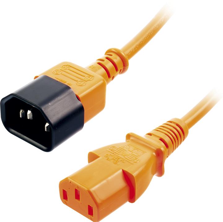 Produktbild Lindy 2m IEC Verlaengerung, orange (2 m)