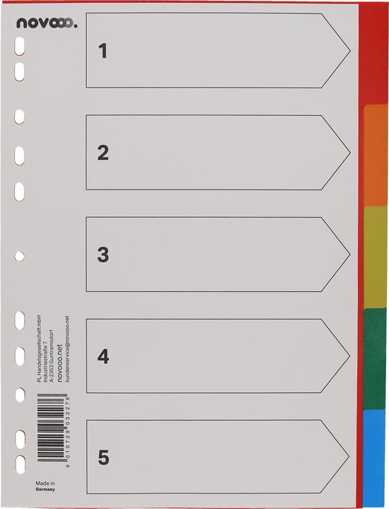 Immagine prodotto Novooo Indice PP colorato A4