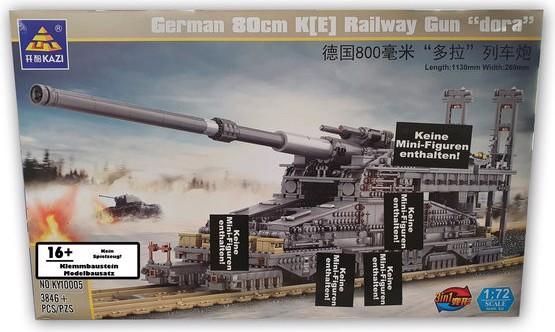 Actual product image Kazi Railway gun "Dora" 3in1