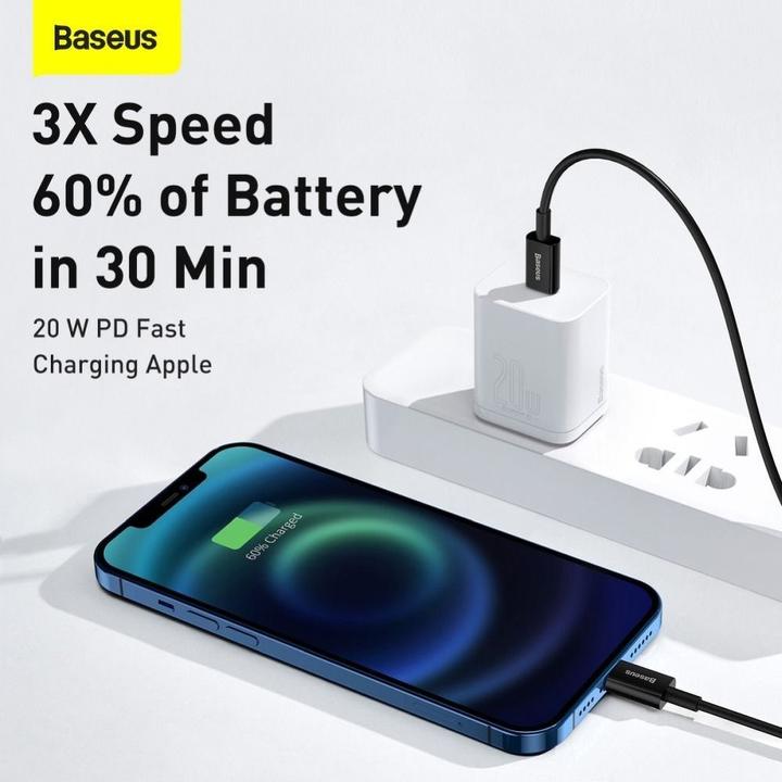 Produktbild Baseus Superior Series Cable USB-C to iP, 20W, PD, 1m (black) (1 m, USB 3.0, 20 W)
