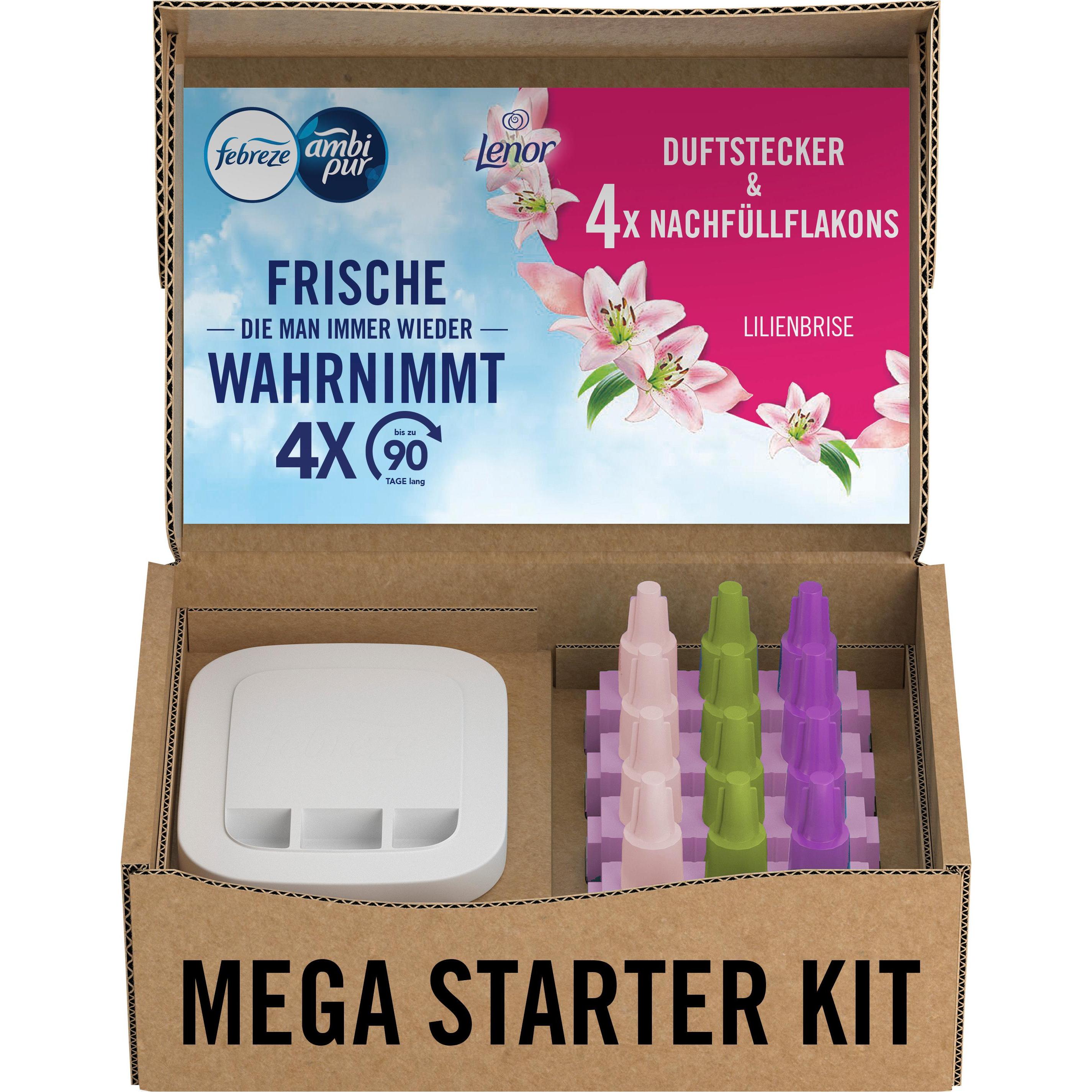 Febreze, Lufterfrischer, Duftstecker Starterkit + 4er Nachfüller