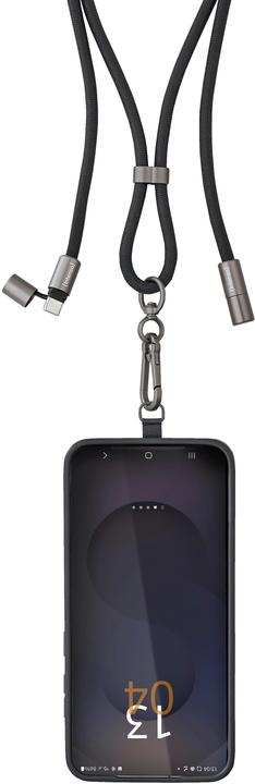 Image du produit Intenso Handykette als Lade- + Datenkabel USB-C bis 1,65m schwarz (1.65 m, USB 2.0, 60 W)