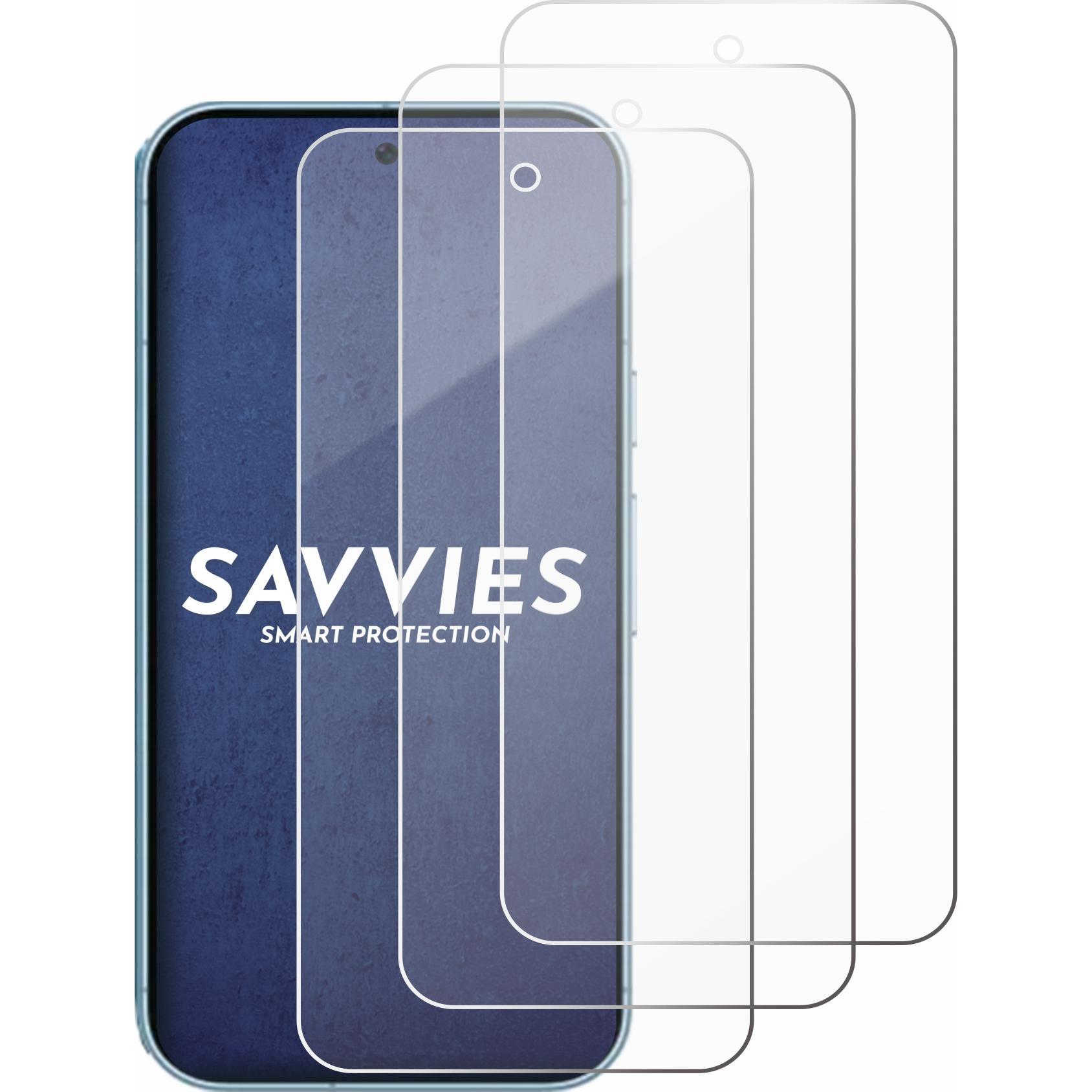 Thumbnail - Savvies Panzerglas Displayschutz 9H Schutzglas Glas Klar Transparent (3 Stück, Google Pixel 9), Smartphone Schutzfolie, ...