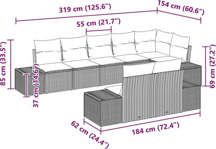 Produktbild vidaXL Gartensitzmöbel