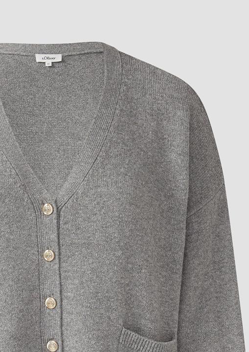 Produktbild s.Oliver Strickjacke Locker geschnittene Strickjacke mit dekorativen Knöpfen (52)